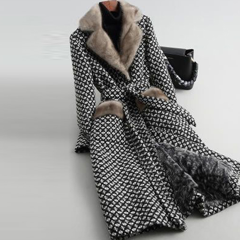 Sewing Tweed - Kunstfellgras Damen Winterkleidung Grober Tweed Fraktion