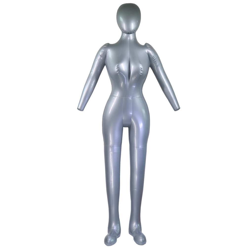 Dress Form Mannequin - Aufblasbares Ganzkörper-Weiblichkeitsmodell mit Armen Damen-Schaufensterpuppe Schaufenster-Dekorationsobjekte