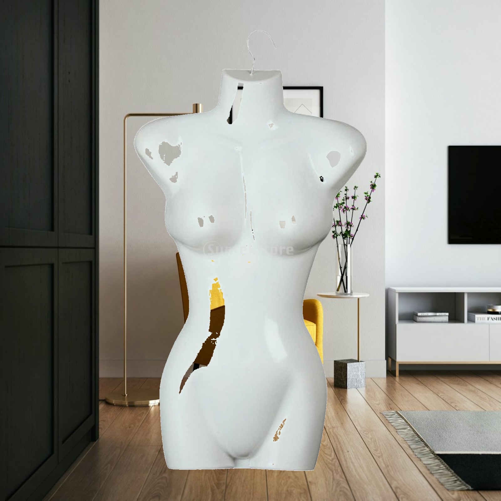 Dress Form Mannequin - Formvoller Torso Halbkörper-Schneiderpuppe für Damen, verstellbarer