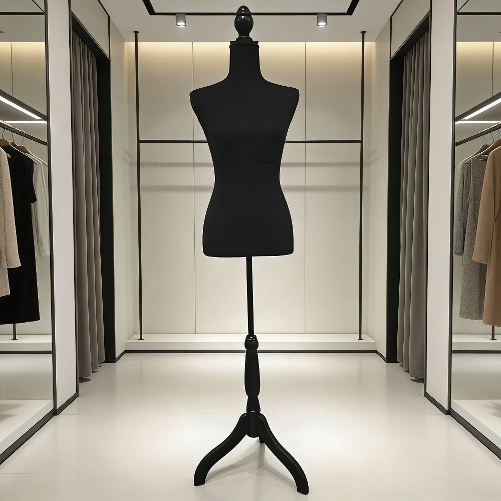 Dress Form Mannequin - Halbkörper-Schaufensterpuppe, Kleiderständer für Damenbekleidung, Verstellbares Ausstellungsmodell,