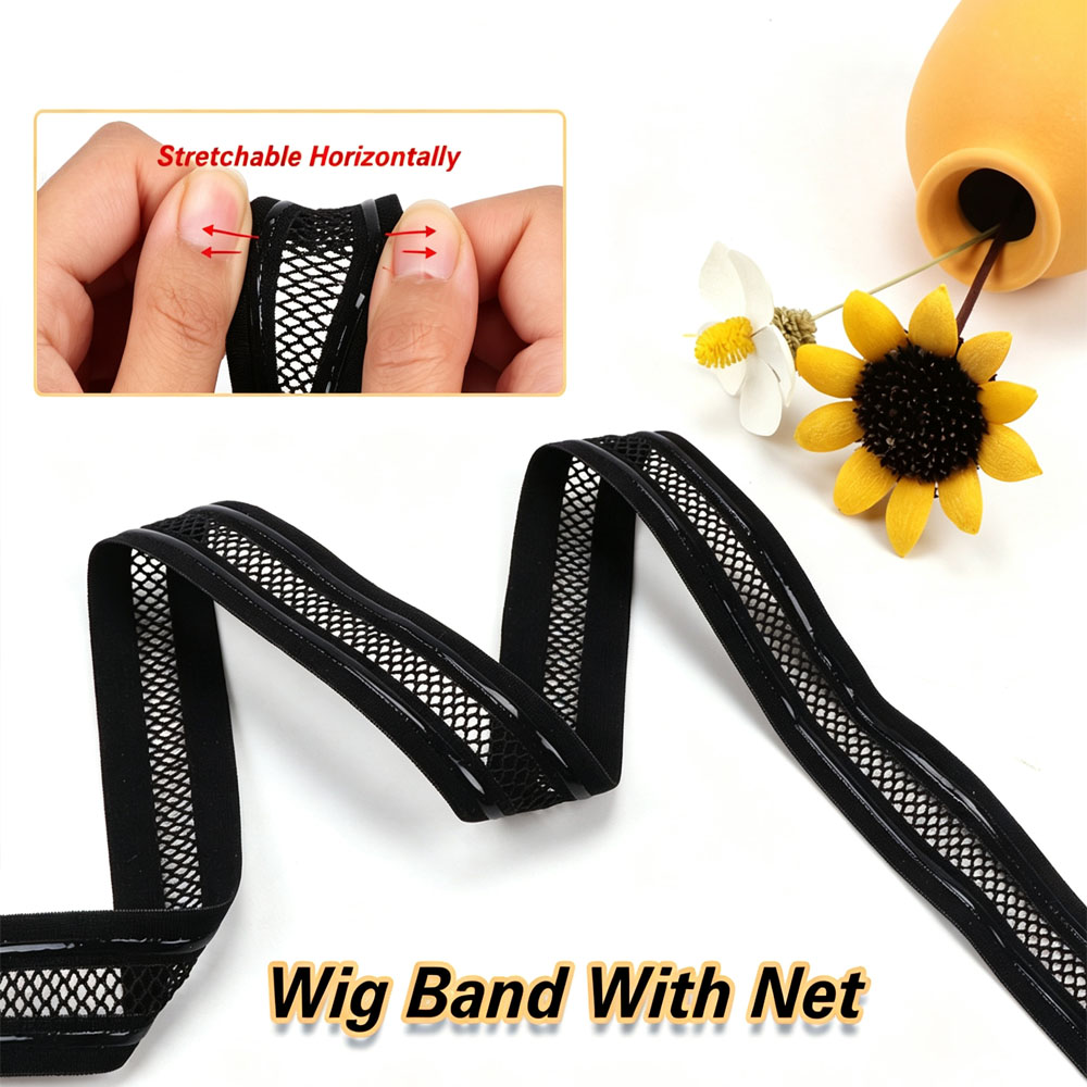 Sewing Net - 1 Yard Silikon-Antirutsch-Netzband für Perückenherstellung, rutschfester