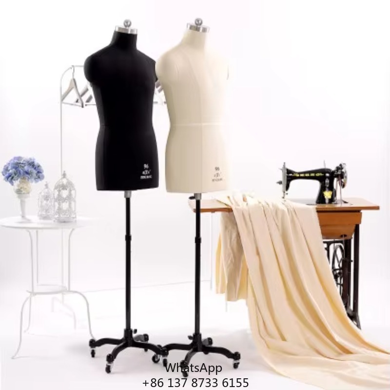 Dress Form Mannequin - Herren-Schneiderpuppe, halber Körper, für Näharbeiten, Erwachsenengröße,