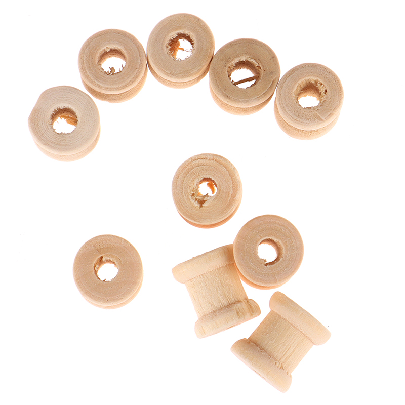 /KQM/100 Stück Leere Holz-Garn – Thread Bobbins Empty Bewertung und Preis