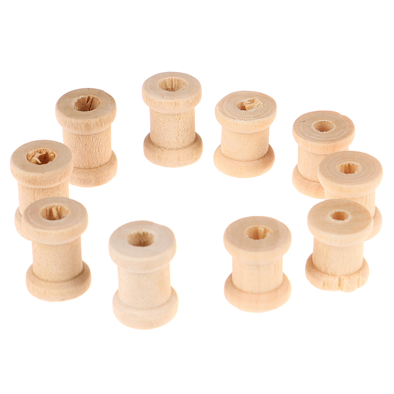 /KQM/100 Stück Leere Holz-Garn – Thread Bobbins Empty Bewertung und Preis