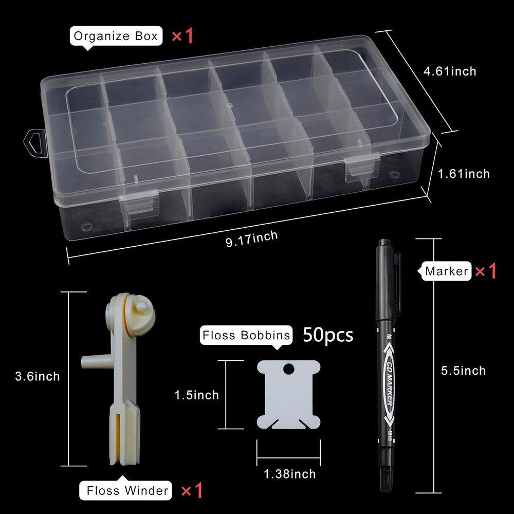 Stickgarn-Organizer mit 18 Fäc – Embroidery Floss Thread Bewertung und Preis