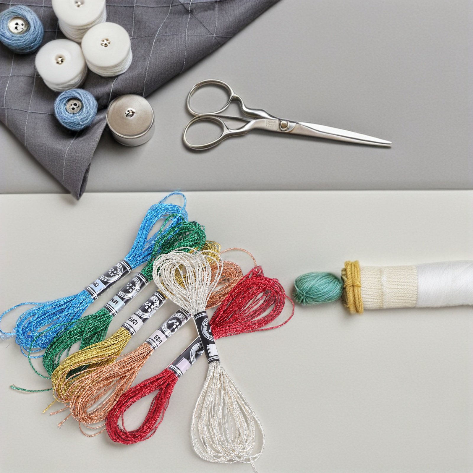 6 Stück luxuriöser metallische – Embroidery Floss Thread Bewertung und Preis