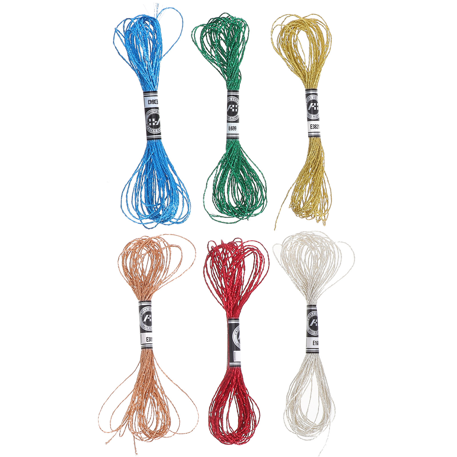 6 Stück luxuriöser metallische – Embroidery Floss Thread Bewertung und Preis