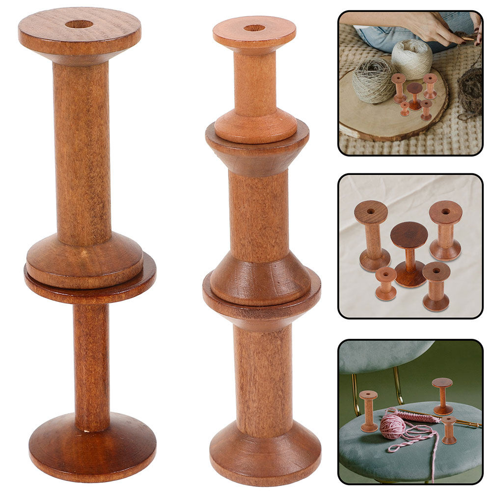 7-teiliges Set Holzgarnspulen, – Thread Bobbins Empty Bewertung und Preis