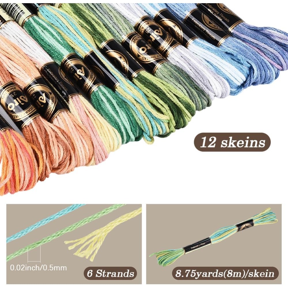 12 Stränge 105 Yards Kreuzstic – Embroidery Floss Thread Bewertung und Preis
