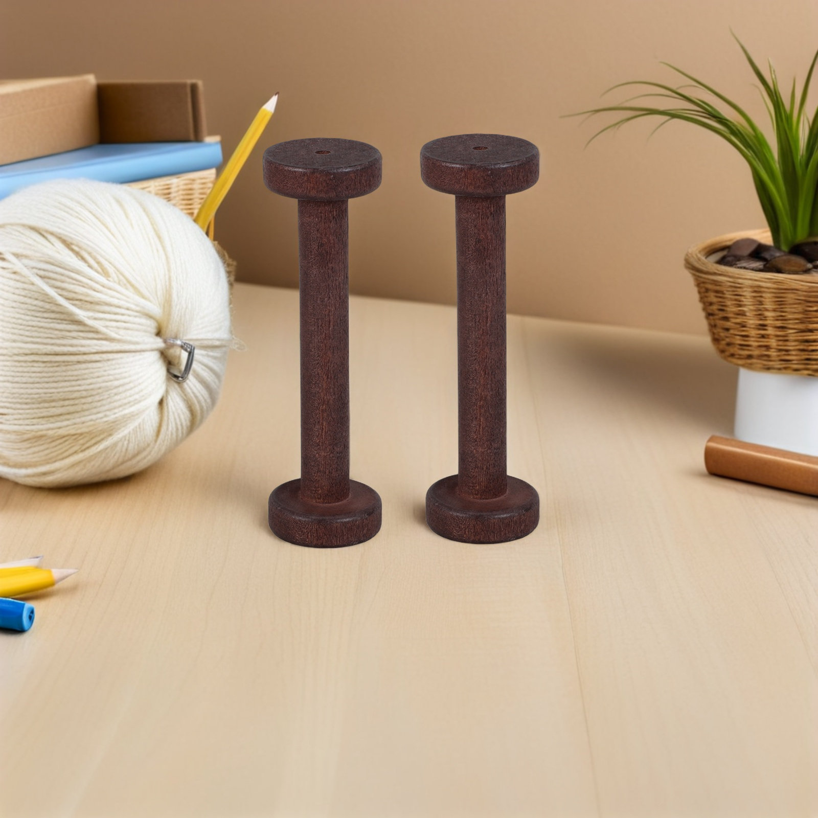 5 Stück handpolierte Holzspule – Thread Bobbins Empty Bewertung und Preis