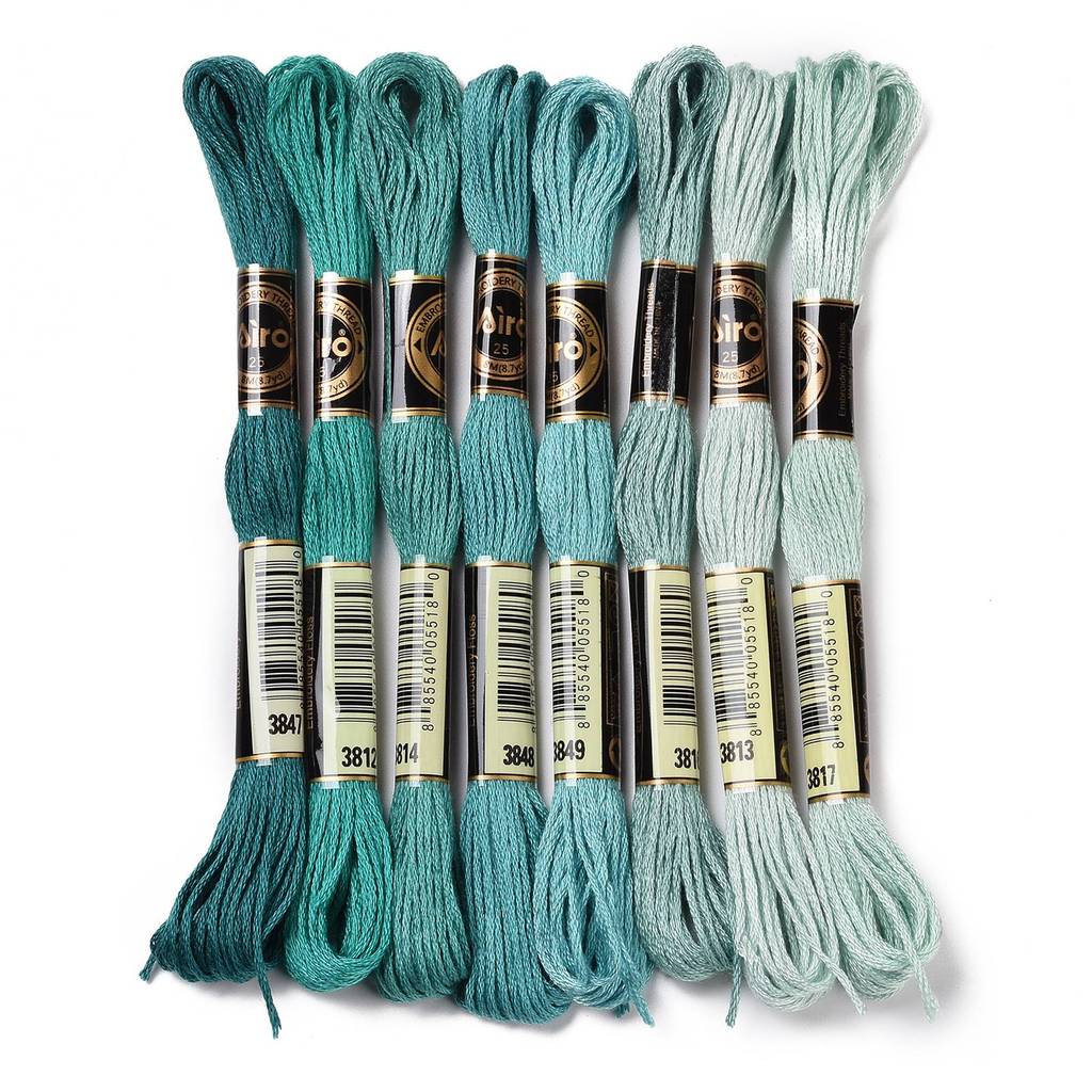 1 Set 8 Stränge 0,5mm 6-fädige – Embroidery Floss Thread Bewertung und Preis